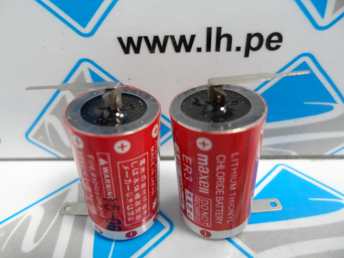 ER3 ER3-AXIAL   Batería Lithium Size 1/2 AA, 3.6V, 1100mAh, para PLC